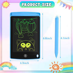 Pnsicei 6.5-inch colorful drawing board in pink blue black for arts-on-the-go
