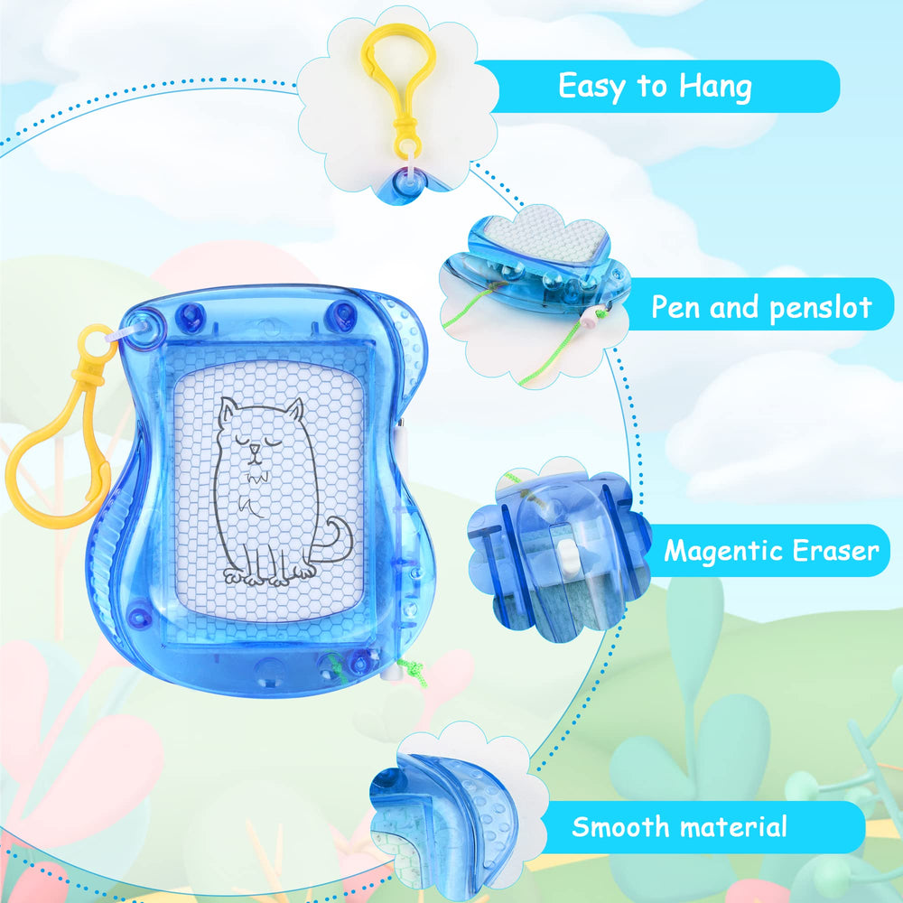 Pnsicei magnetic drawing board with keychain keeps art ready on the go.