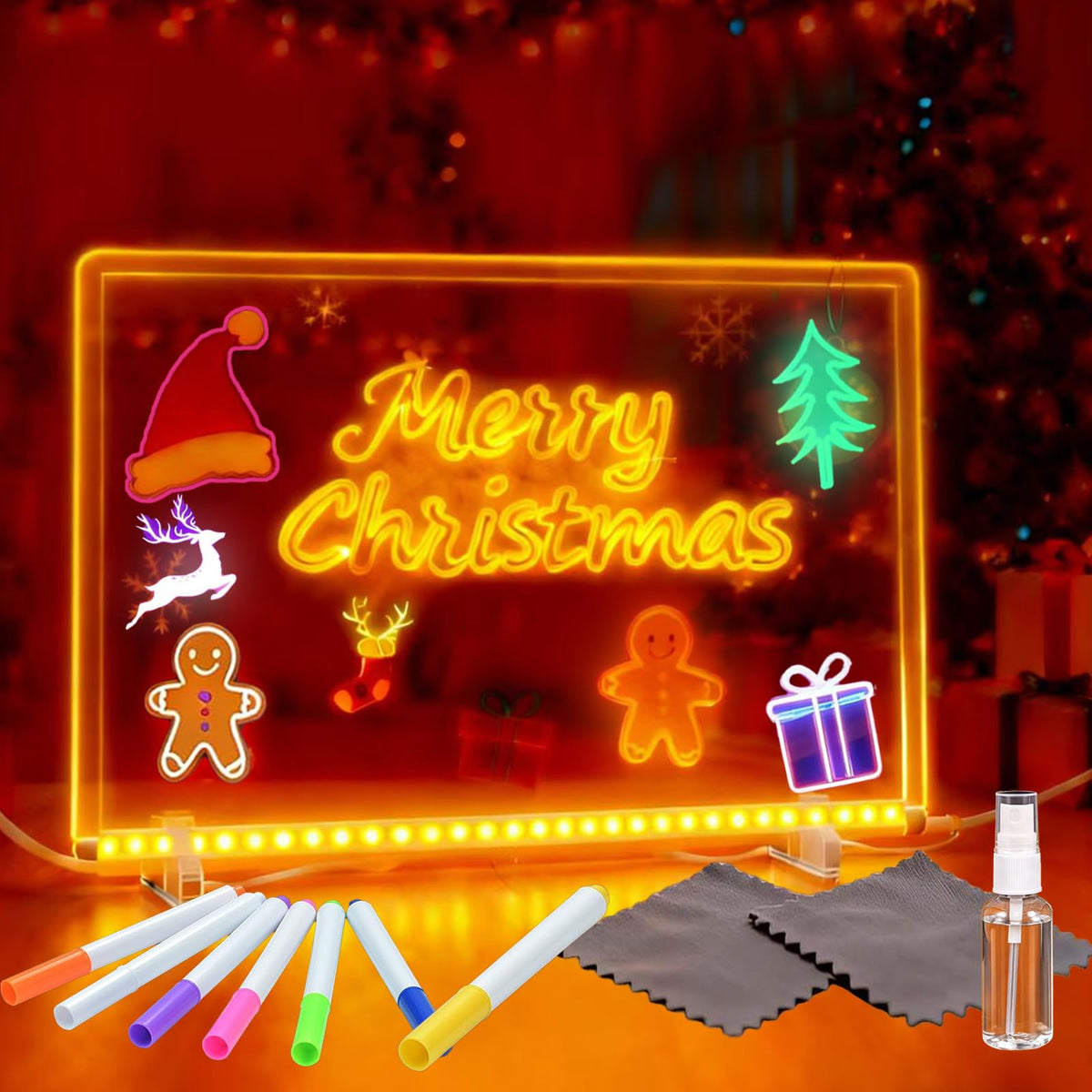 POBFF GlowWrite Pro LED board displaying vibrant colors for creative projects