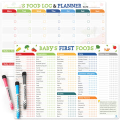 POCAZONE baby first foods tracker magnets on fridge for easy meal logging