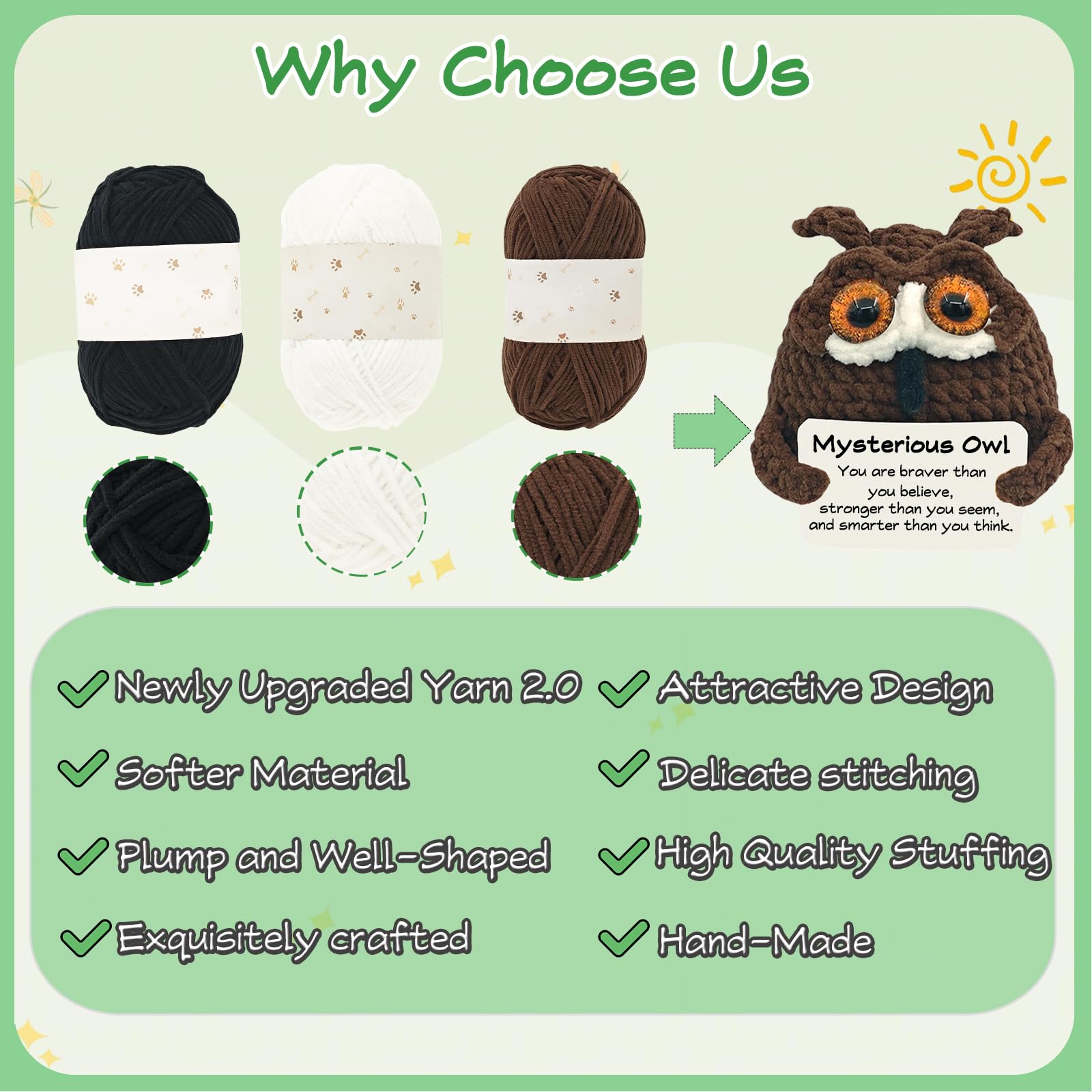 PoccroToys crochet owl plush delivers wise, reassuring comfort for daily tasks.
