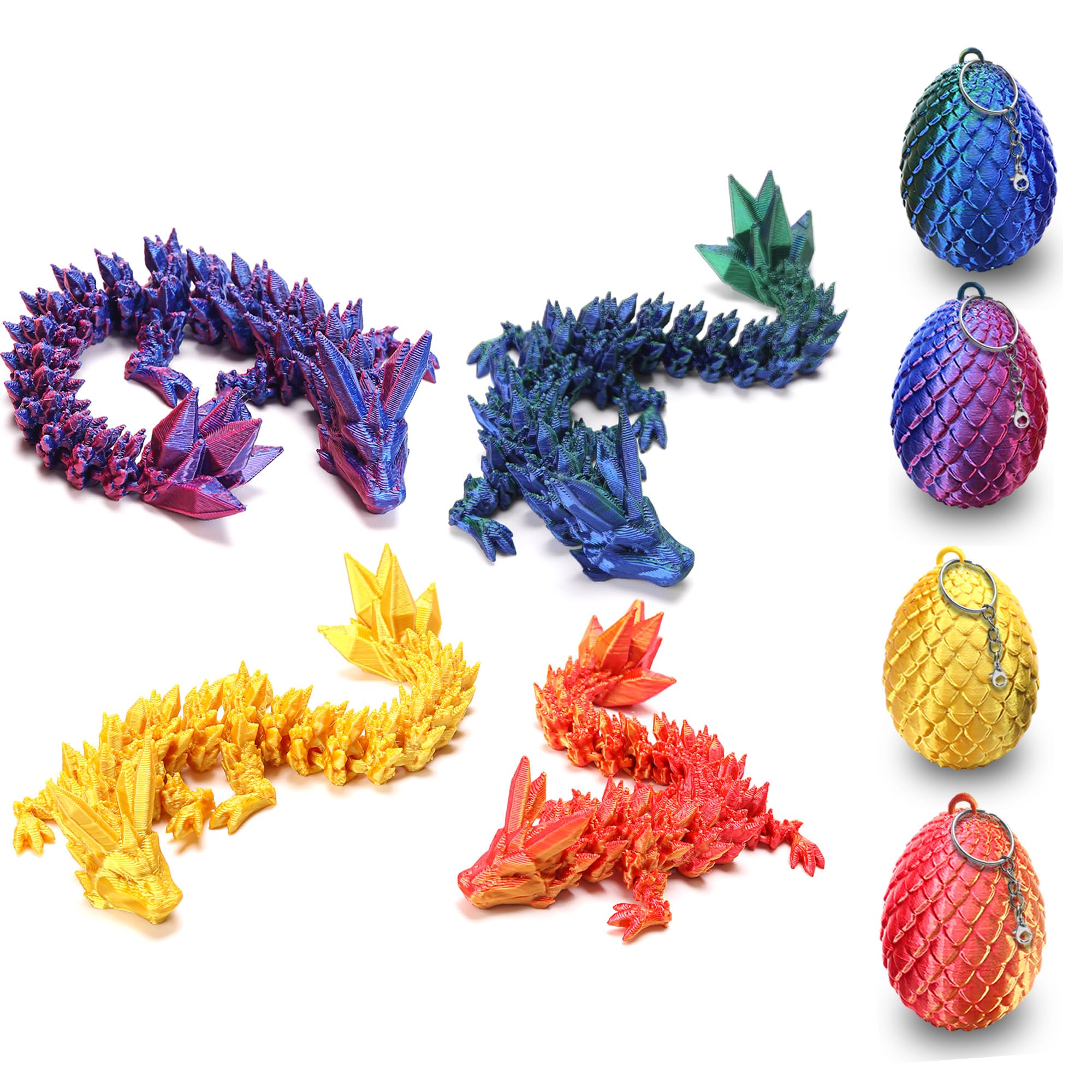 Podafu colorful mini dragon eggs set, ideal for display and gifting.