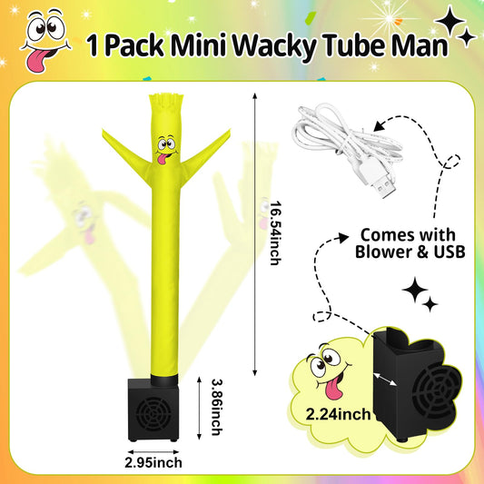 Poen desktop inflatable tube man blower yellow keeps desk lively during work breaks.