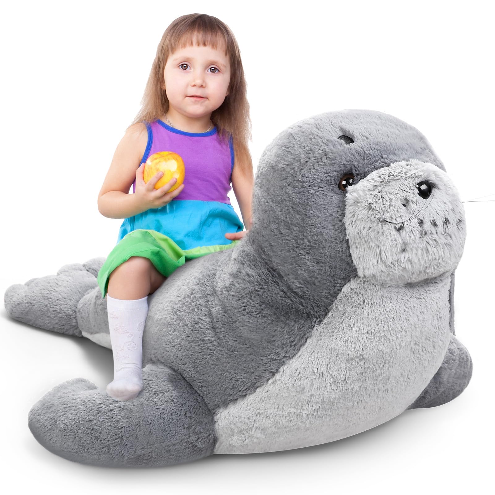 Poen giant seal durable plush pillow for relaxing hours
