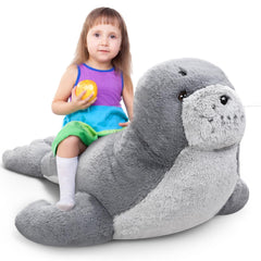 Poen giant seal durable plush pillow for relaxing hours