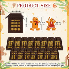 Poen gingerbread man chess piece—durable wood for festive gameplay