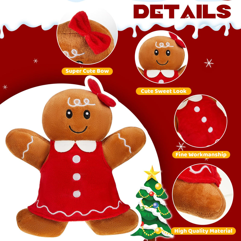 Poen gingerbread pillow shows quality stitching and durable construction