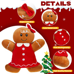 Poen gingerbread pillow shows quality stitching and durable construction