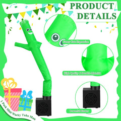 Poen mini inflatable tube man facial expression close-up green adds playful vibe