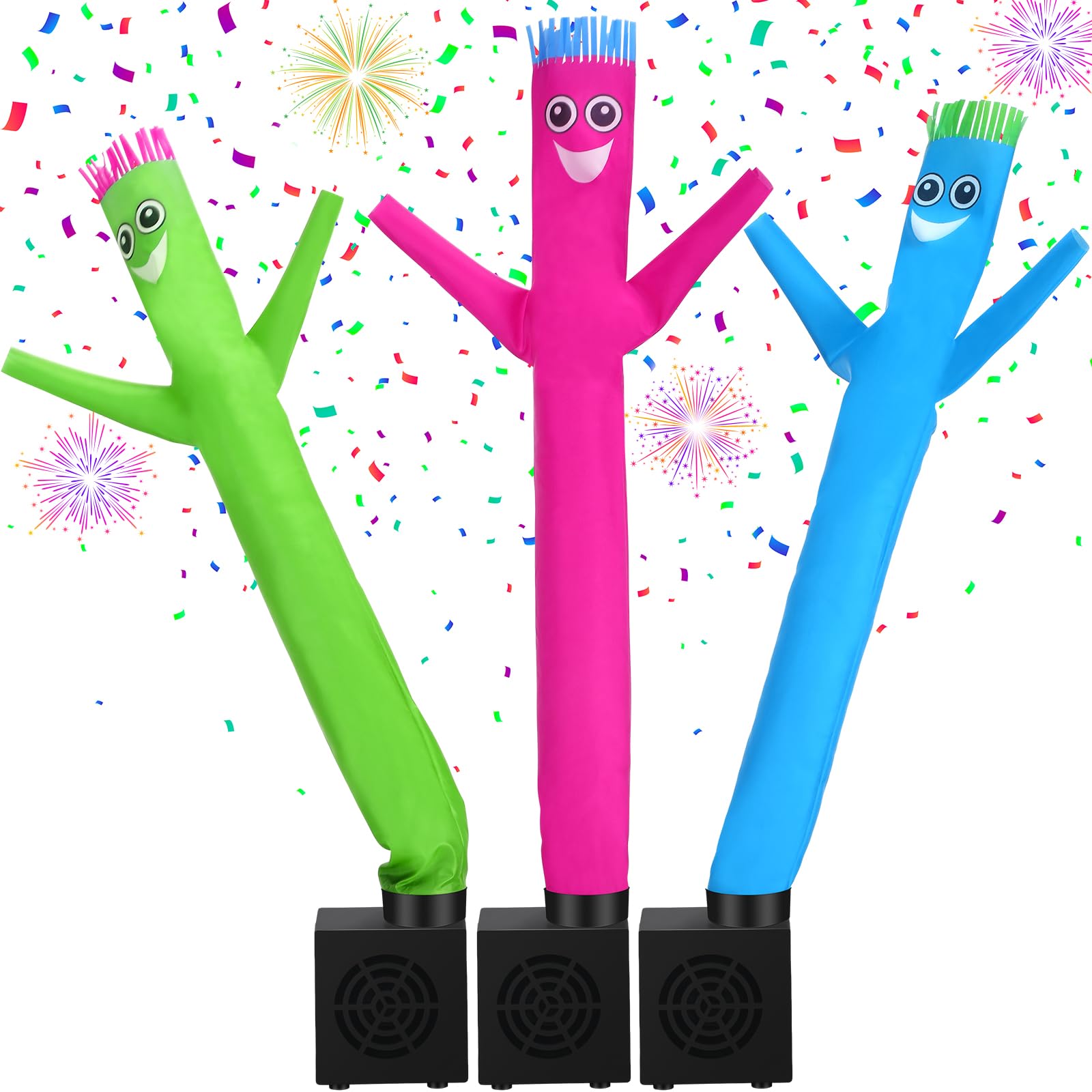 Poen mini inflatable tubeman orange dancer on desk adds playful energy to your workspace.