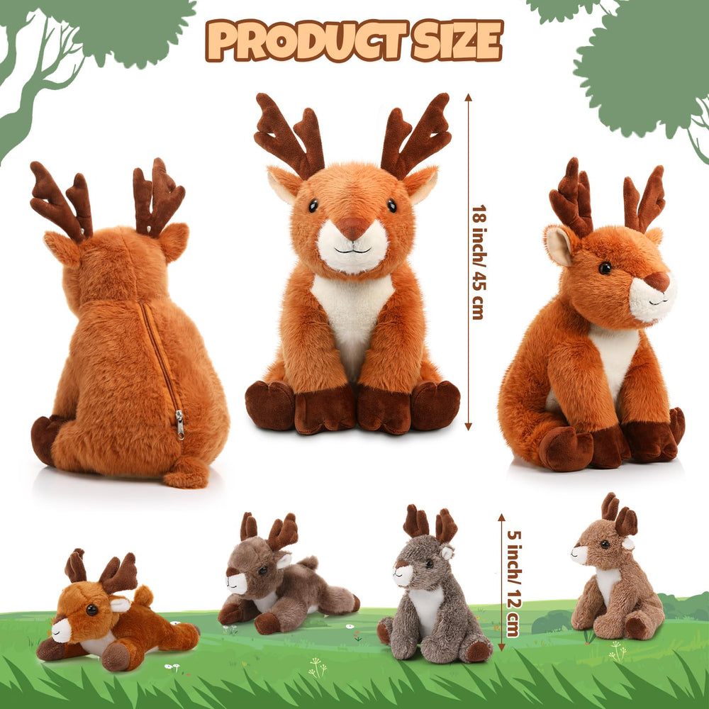 Poen plush deer fawn blue, 12 cm, ideal tiny-hand companion.