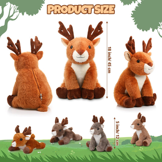 Poen plush deer fawn blue, 12 cm, ideal tiny-hand companion.