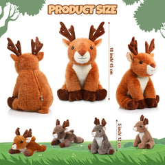Poen plush deer fawn blue, 12 cm, ideal tiny-hand companion.