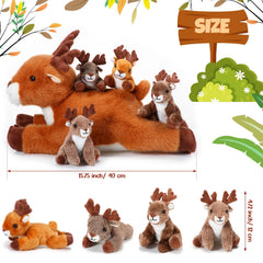 Poen Plush Deer fawn 1 sitting, a colorful companion for playtime.
