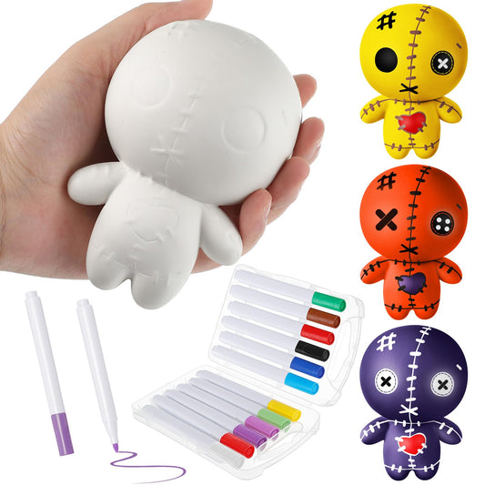 Poen voodoo dolls four-piece set for creative DIY painting sessions