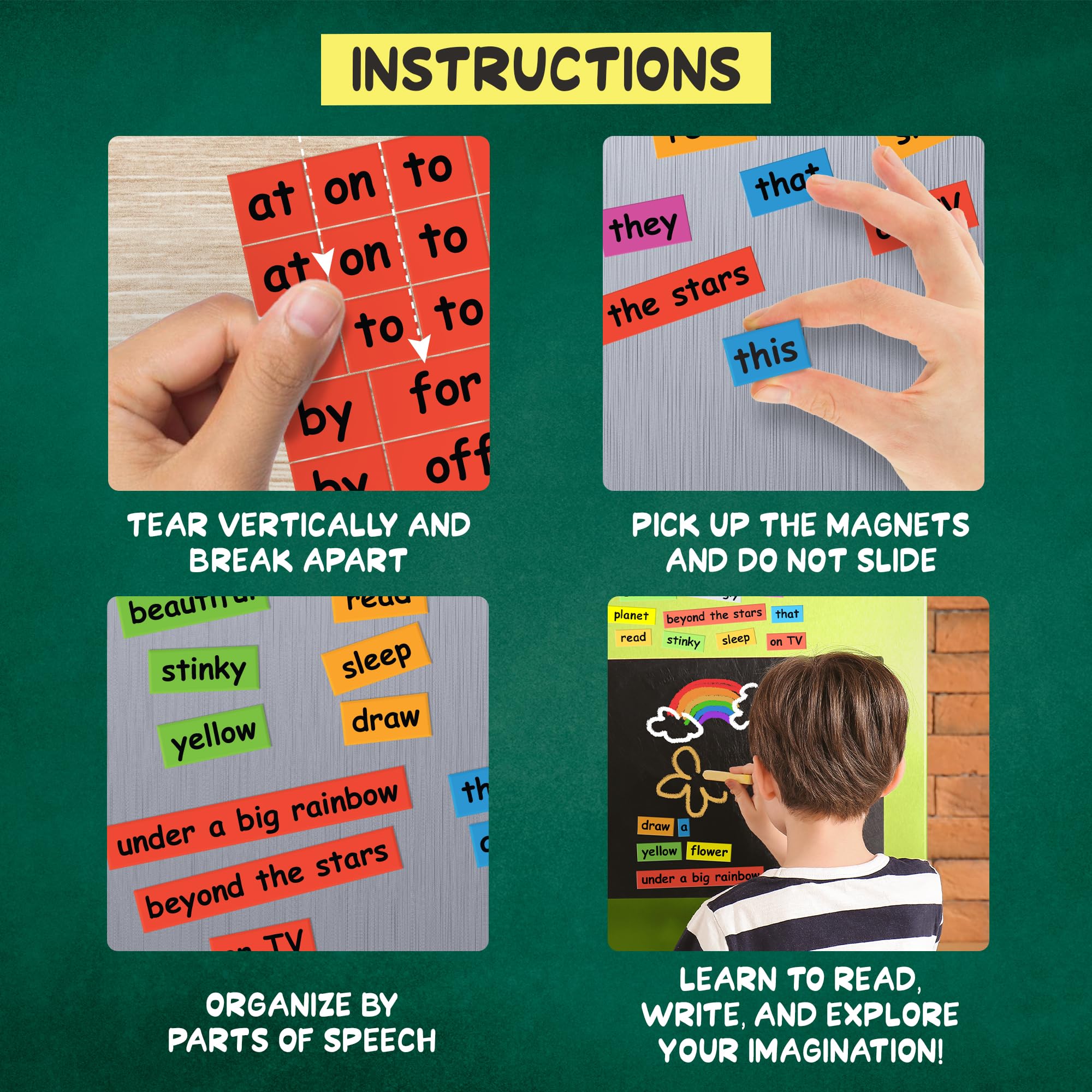 Poetry Tiles 632 convenient sentence construction for home and classroom use