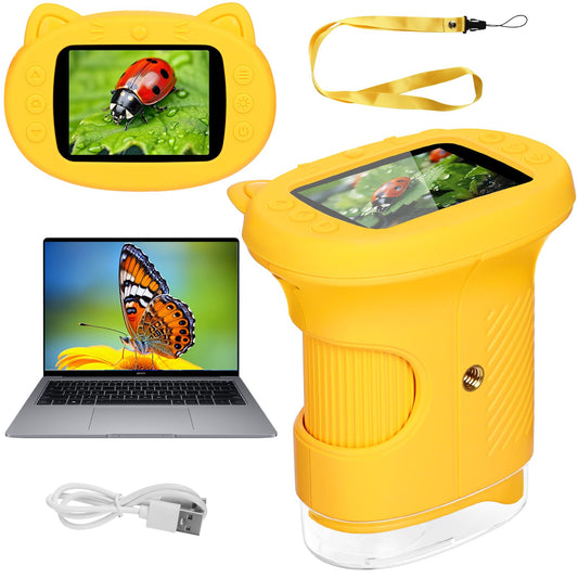 Pofaueo portable microscope with 1000x magnification reveals tiny details up close