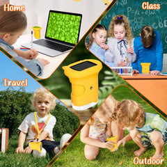 Pofaueo USB-C charger keeps the microscope powered during field trips