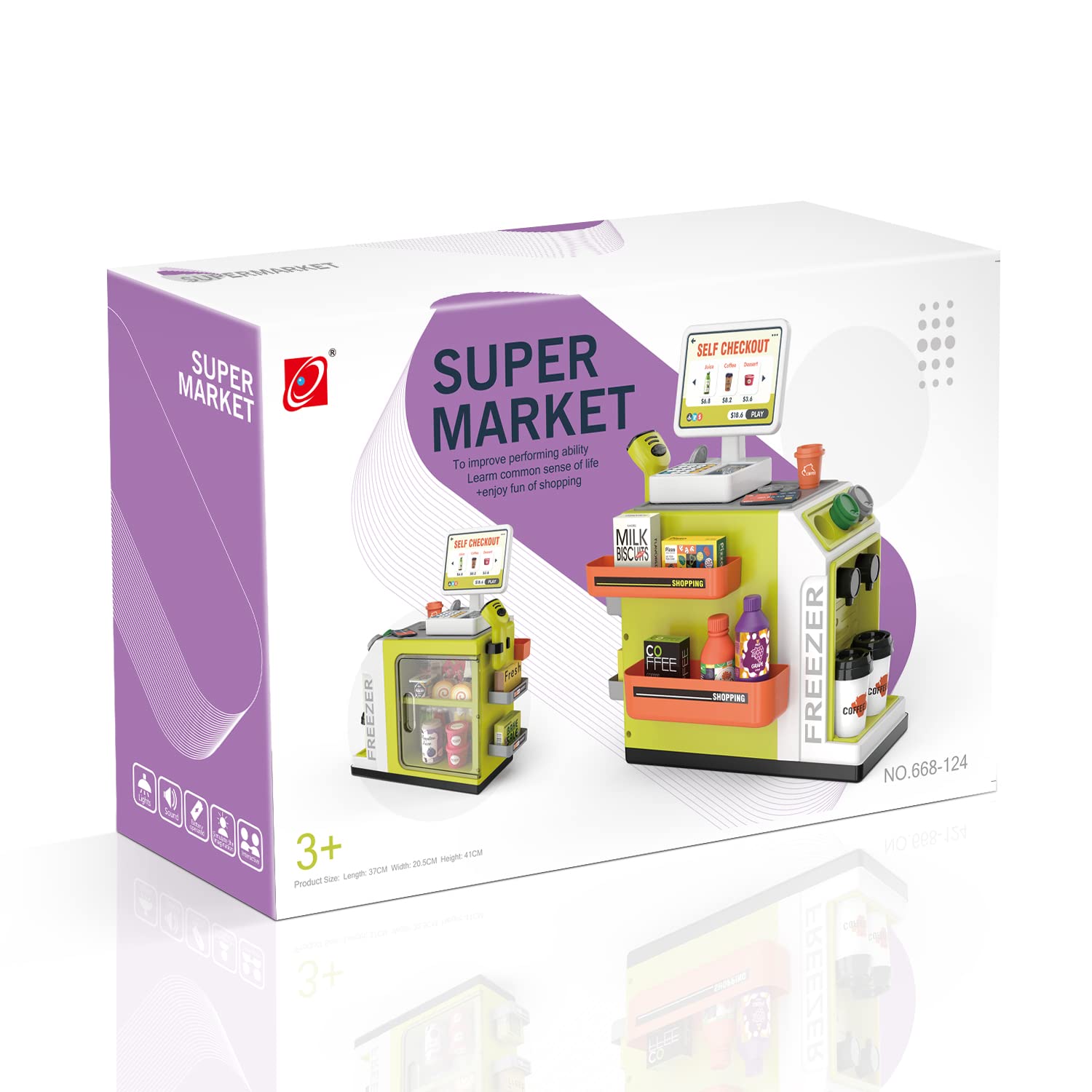POFJOEQ cash register playset calculator included for quick totals