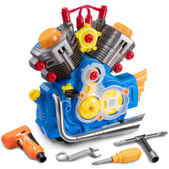 POFJOEQ engine-building kit front view, inviting hands-on mechanical exploration.