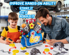 POFJOEQ toolkit with screwdrivers included, helps improve fine motor skills.