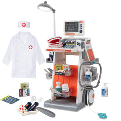 POFJOEQ STEM Doctor Playset stroller for organized pretend play at home