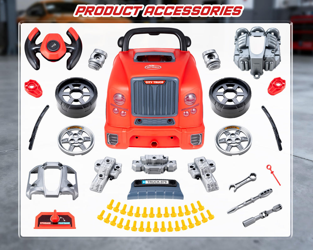 POFJOEQ wheel removal feature supports fine motor practice.