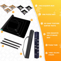 Pohxev non-slip bottom keeps the mat steady during puzzle solving.