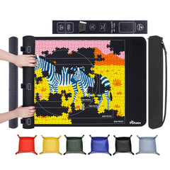 Pohxev puzzle mat rollup crease-free surface for 46x26 inch puzzles