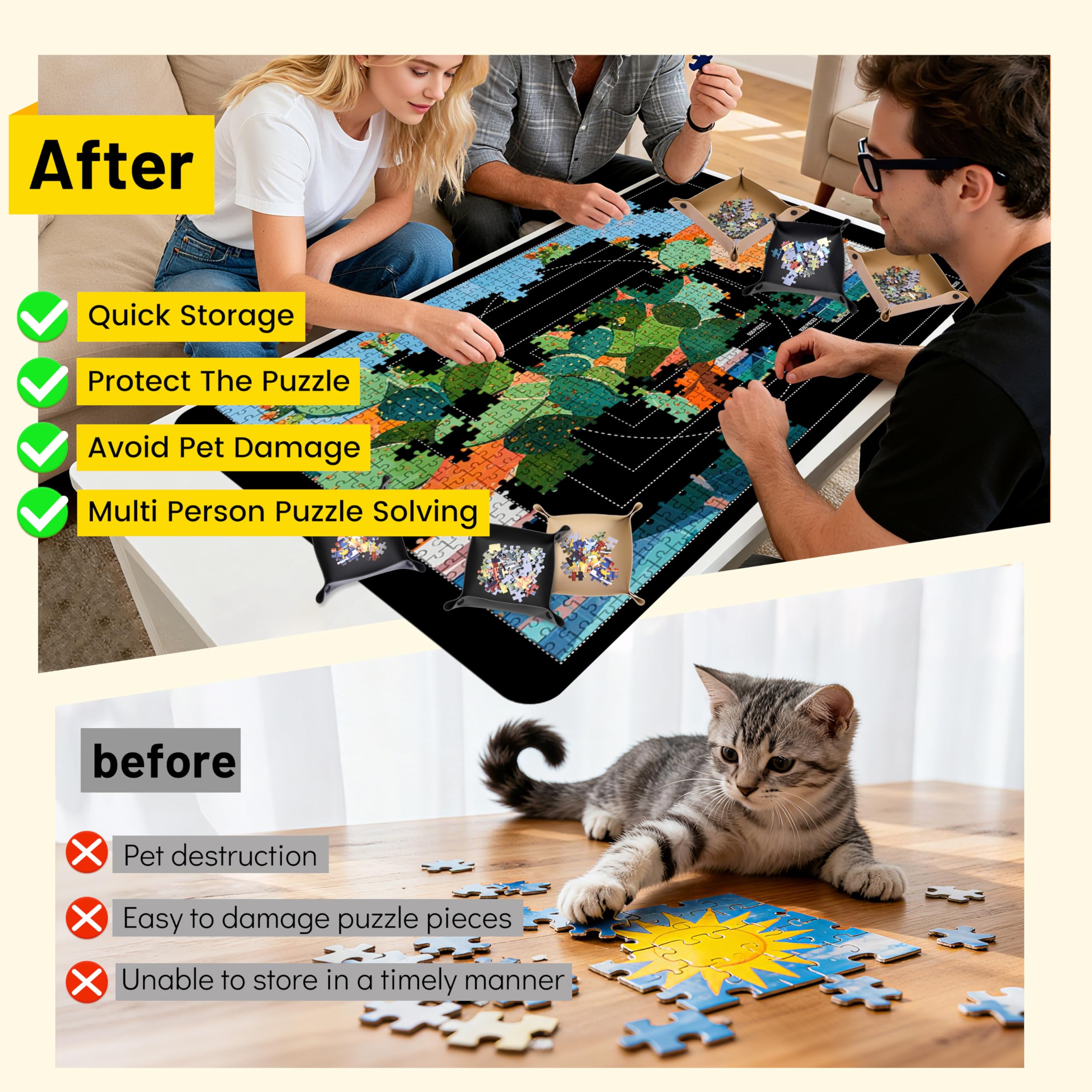 Pohxev puzzle mat travel-friendly bag for easy transport