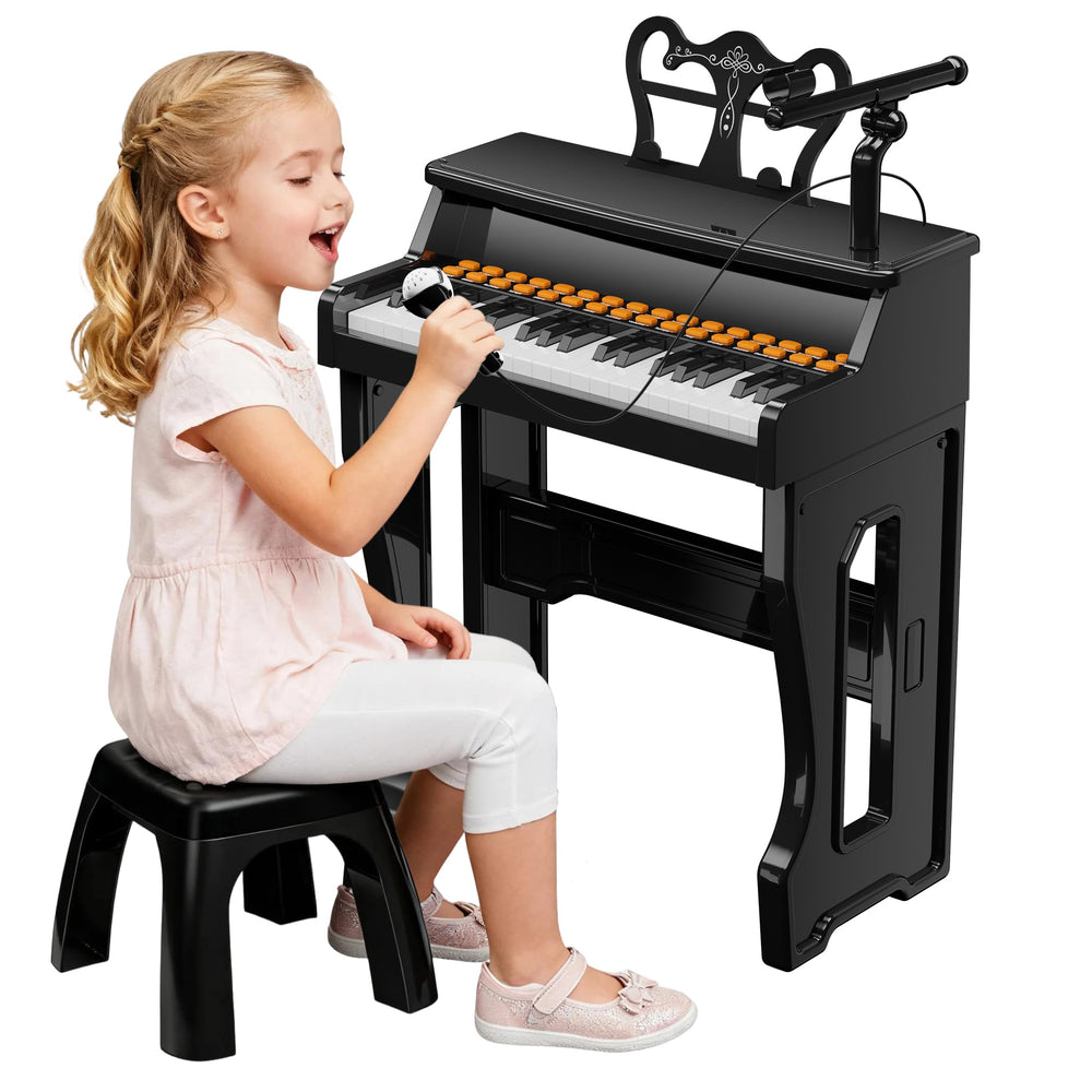 Poiacmvoia 37-key kids piano with bright keys for early music exploration and fine motor skills.