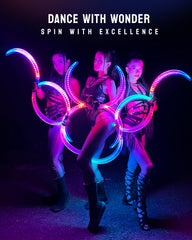 POILOVES LED POI Staff music sync mode enhances performance