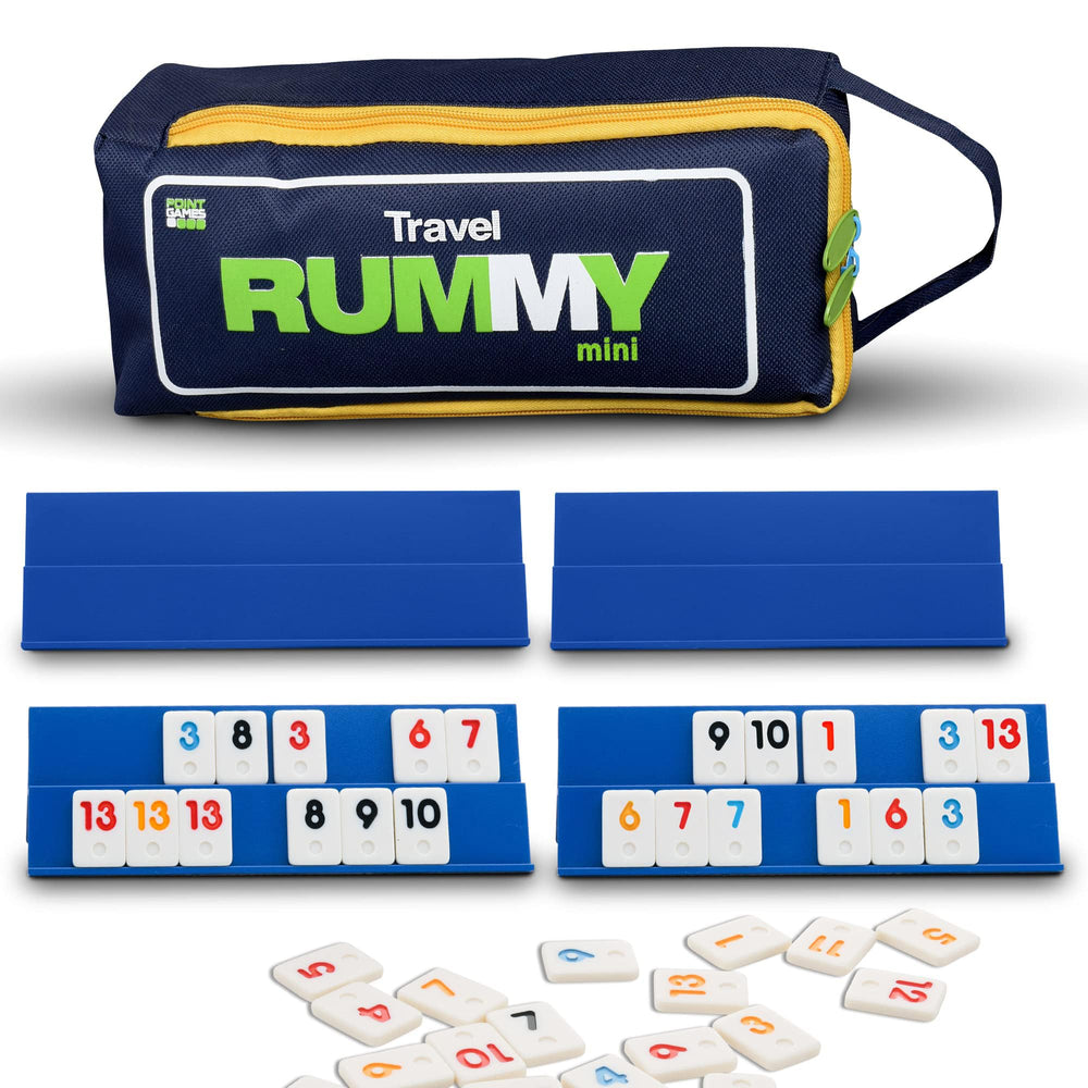 Point Games Classic Mini Rummy tiles in bright colors for quick scoring and fun play