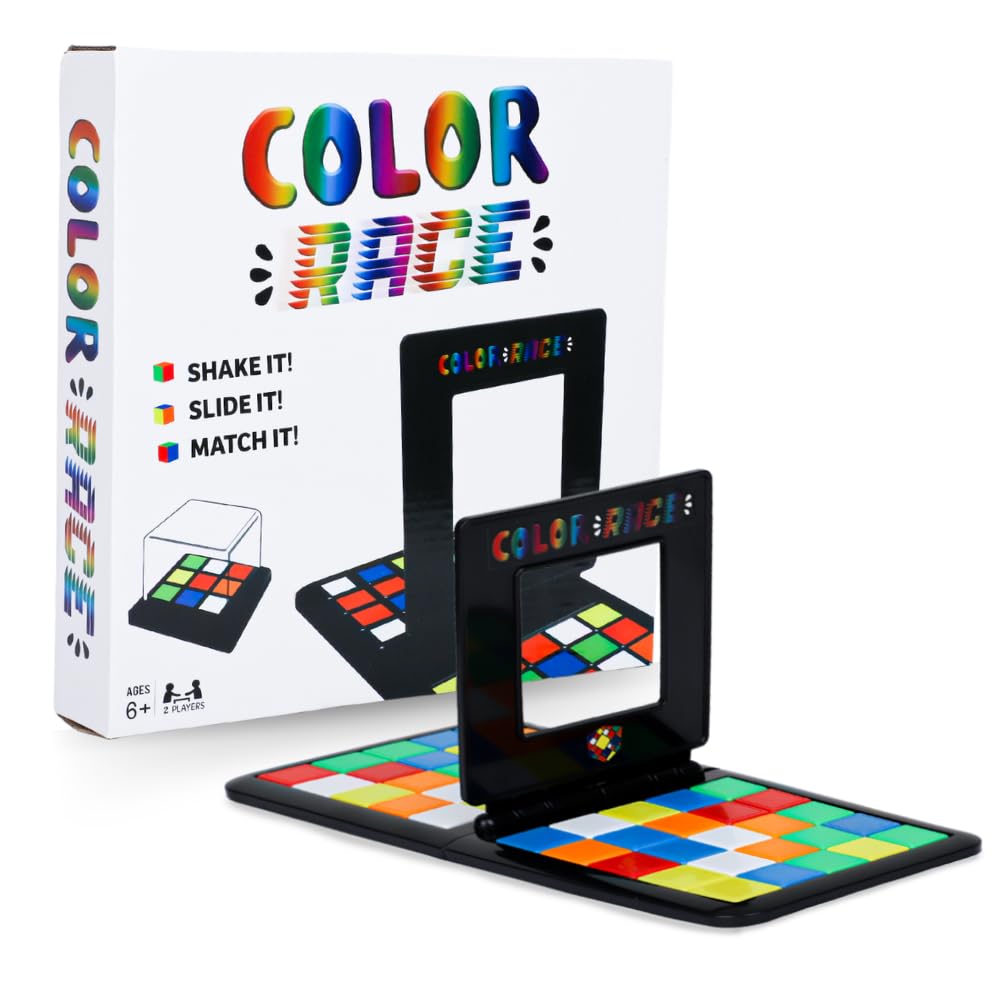 Point Games Color Race foldable board in action for quick travel fun.
