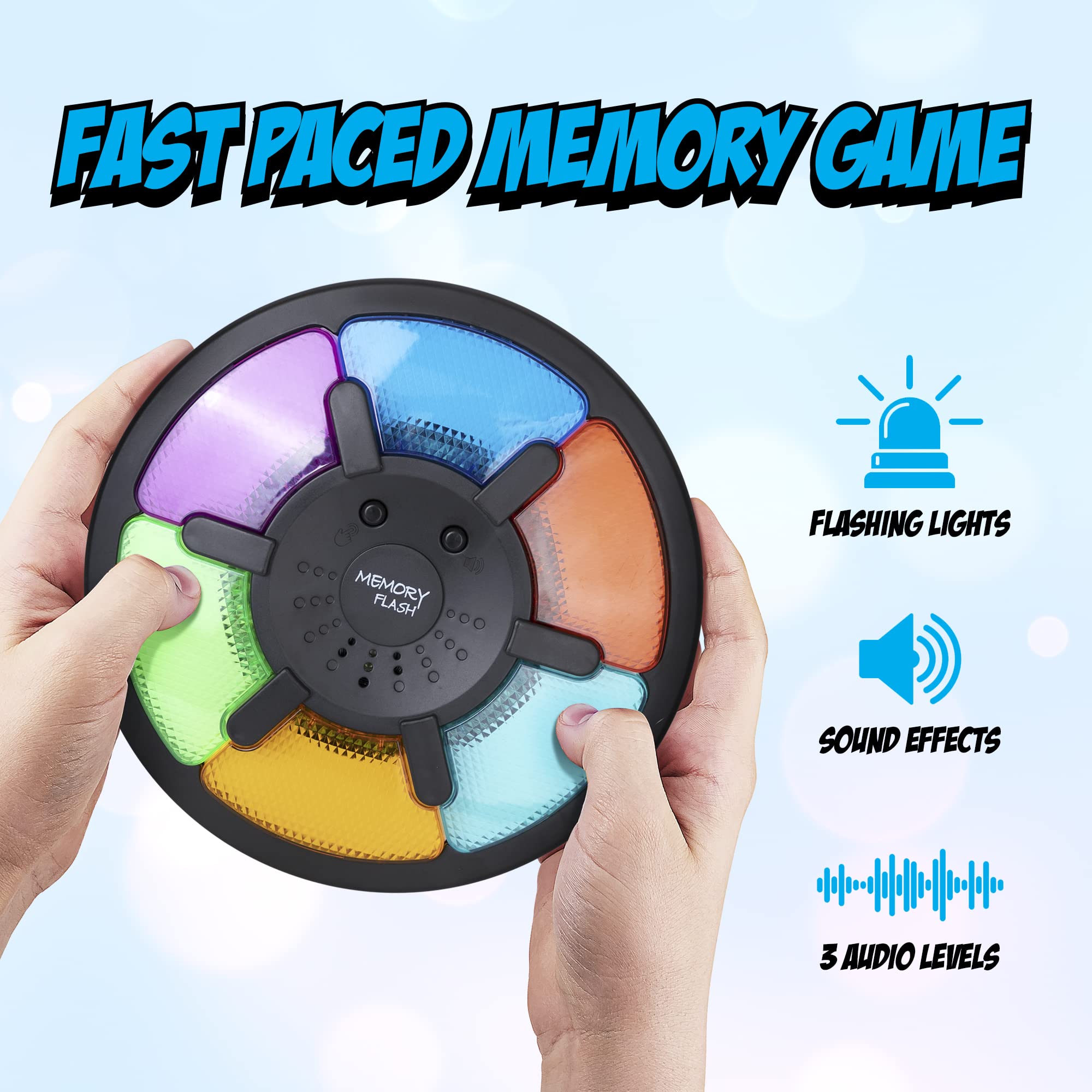 Point Games memory game with three audio levels supports personalized play.