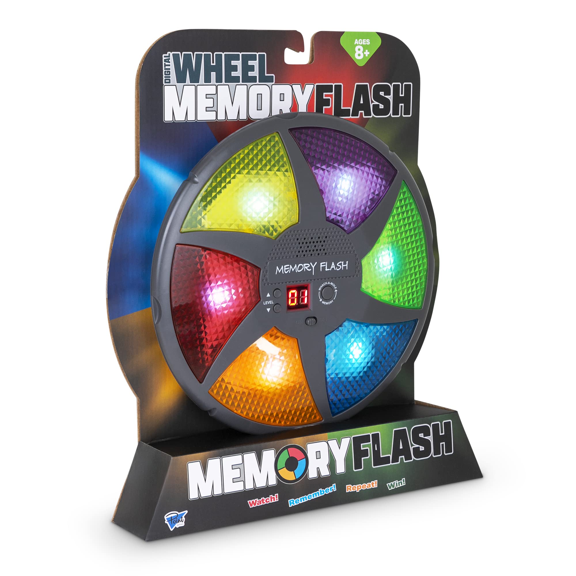 Point Games Memory Flash front view, portable memory game for kids