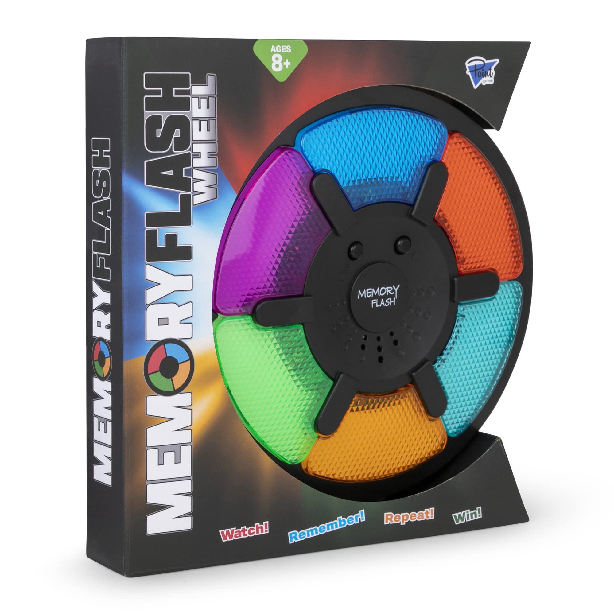 Point Games memory game with flashing lights enhances sequencing practice.