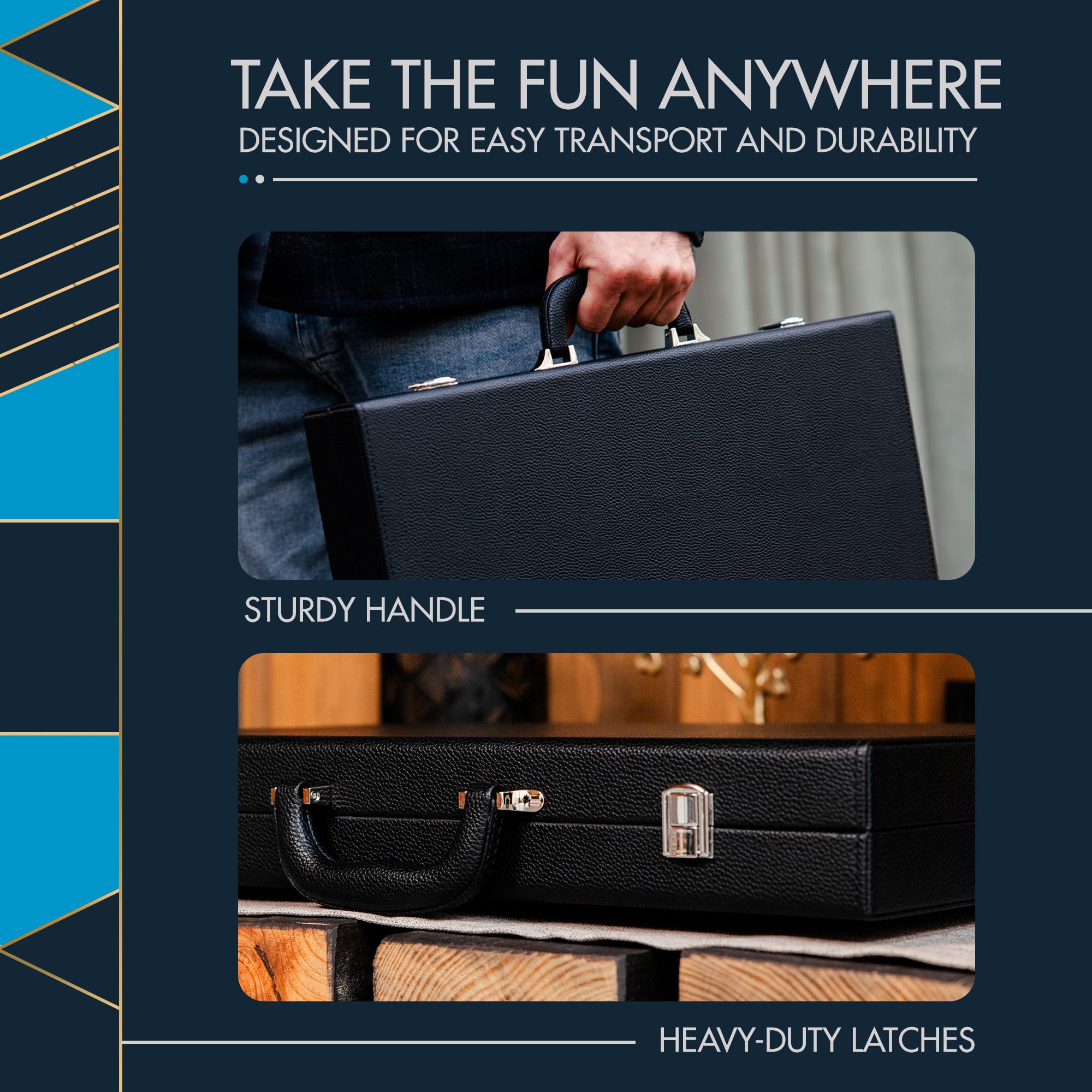 Pointworks briefcase-style folding board for easy travel and display