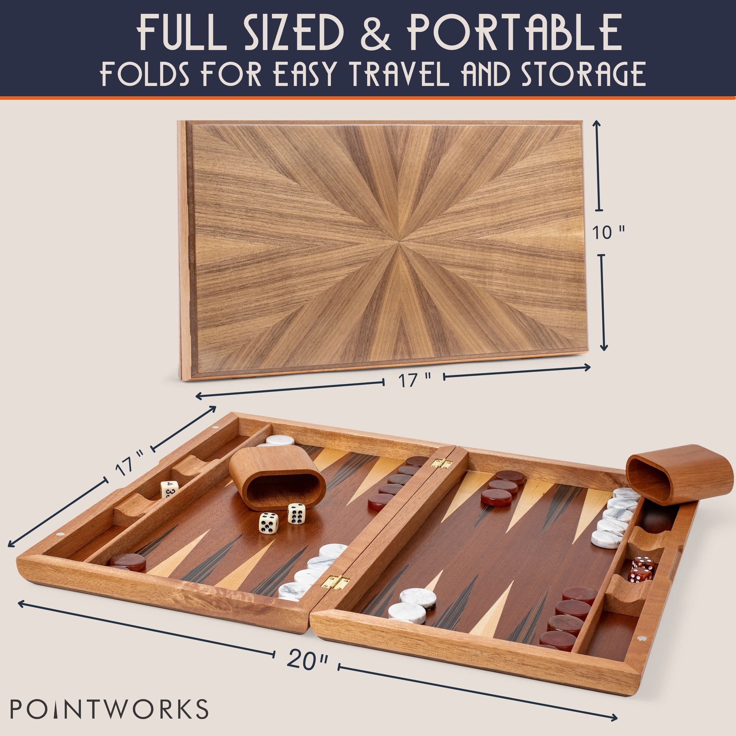 Pointworks Sapele wood inlay on board highlights craftsmanship and durable finish.