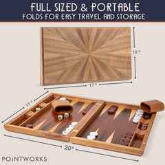 Pointworks Sapele wood inlay on board highlights craftsmanship and durable finish.