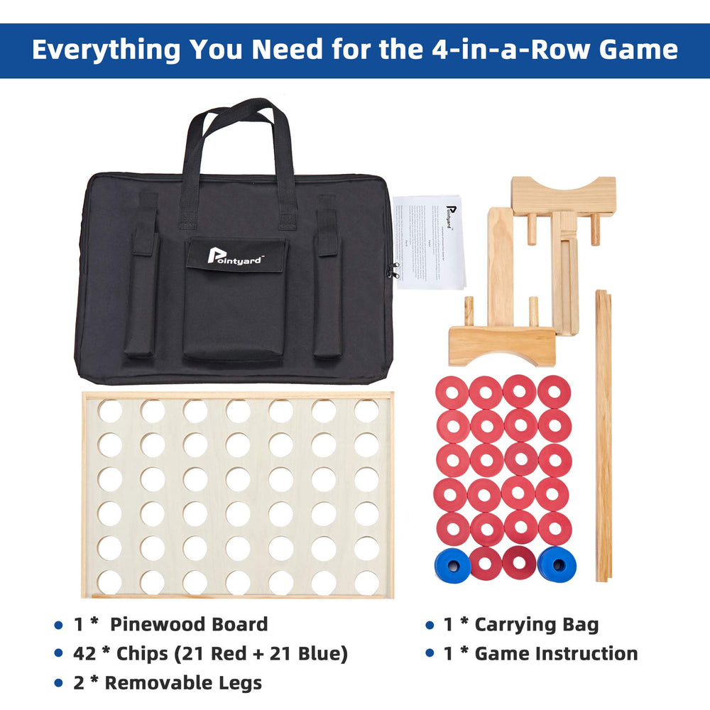 Pointyard giant 4-in-a-row ideal for teens, families, and parties.