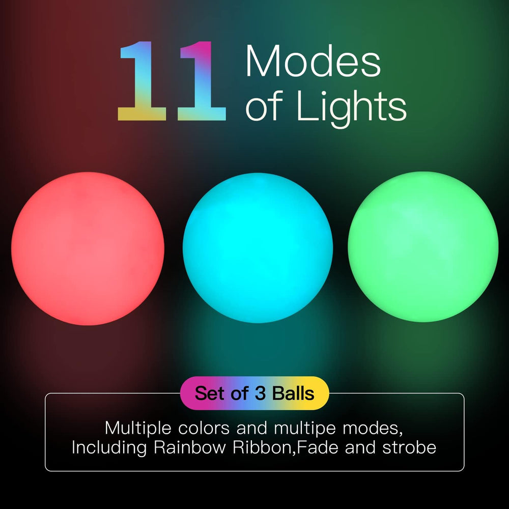 POITOI glow juggling ball with 11 color modes for dynamic light shows