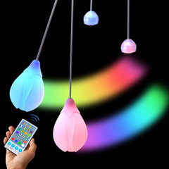 POITOI LED Poi Balls front view with vibrant glow for practice sessions