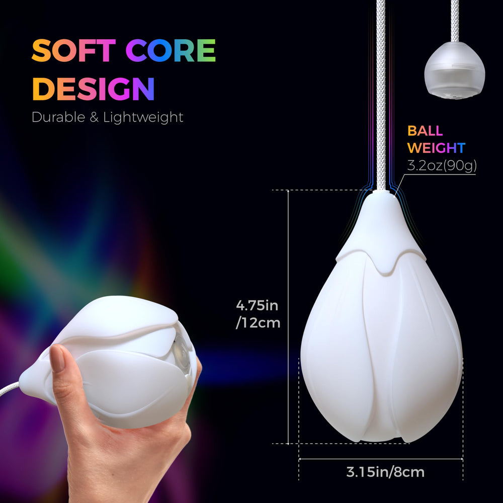 POITOI Poi handle close-up highlights ergonomic, thick grip