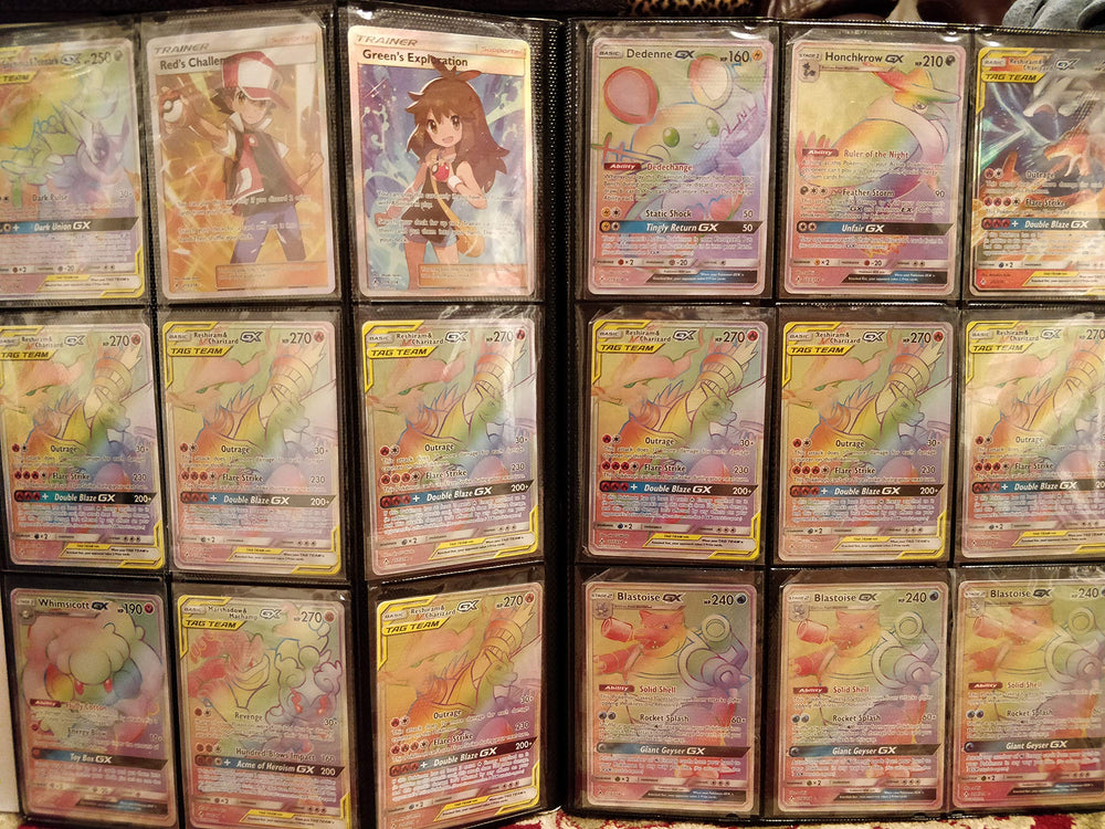Pokemon 100+ Rainbow Rare Cards Collection with holo and rare cards for collectors