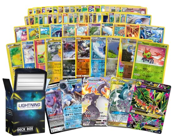 Pokémon 50-card bundle with deck box for easy organization
