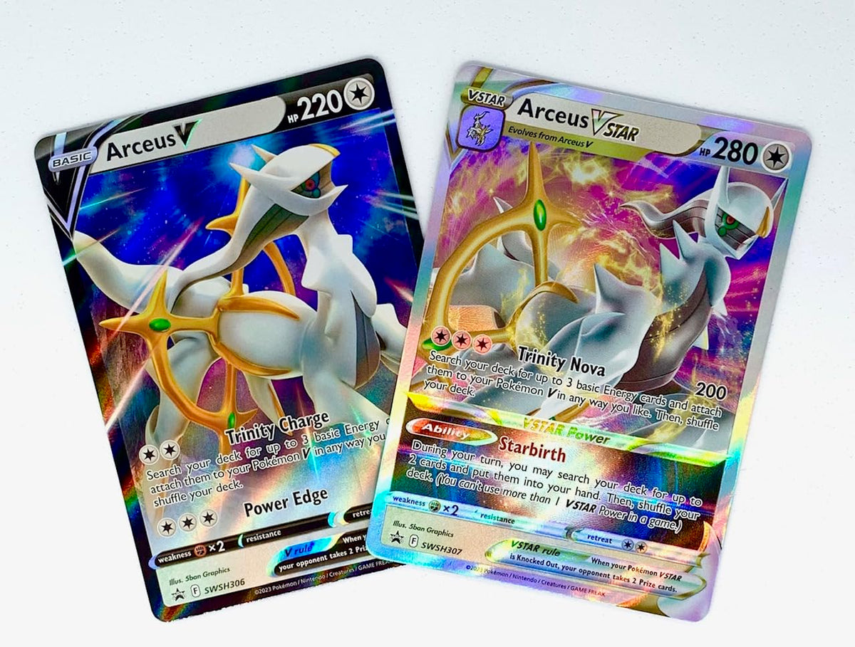 Pokemon Arceus V and VSTAR card lot with Black Star Promos for collectors and casual play