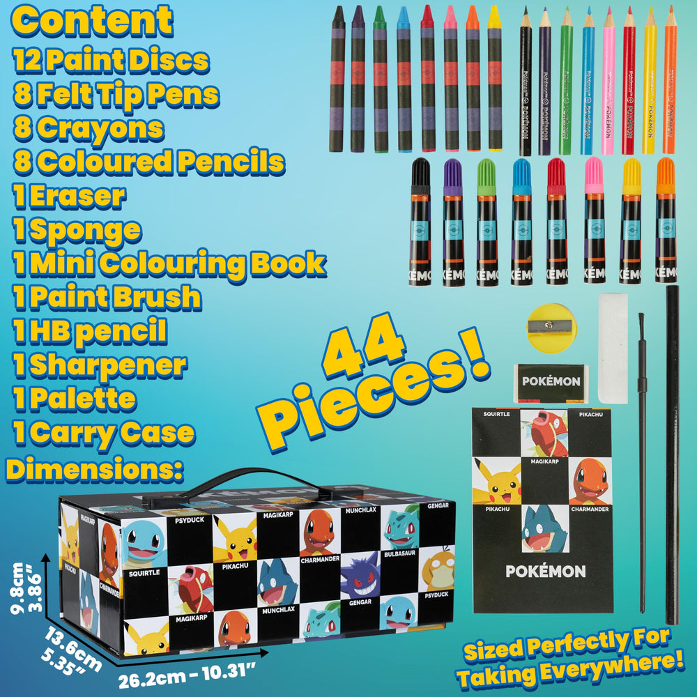 Pokémon art set color-swatch palette demonstrates diverse options for color recognition.
