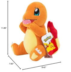 Pokémon Charmander plush displayed on a shelf, ideal for display-ready decor.