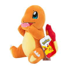 Pokémon Charmander plush ultra-soft fabric emphasizes gentle touch for kids ages 2 and up.